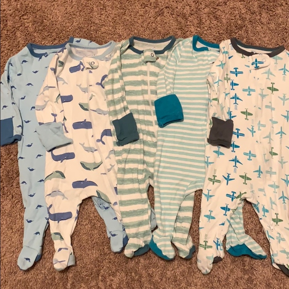 Cloud Island 0-3 Month Zip-up Sleepers